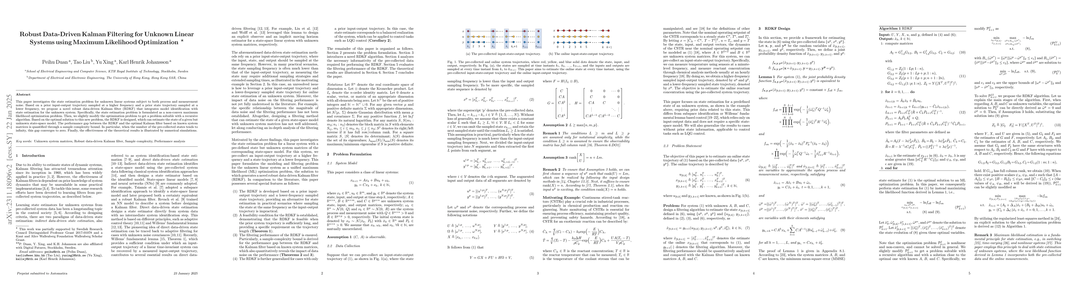 Thumbnail for Data-Driven Kalman Filter using Maximum Likelihood Optimization
