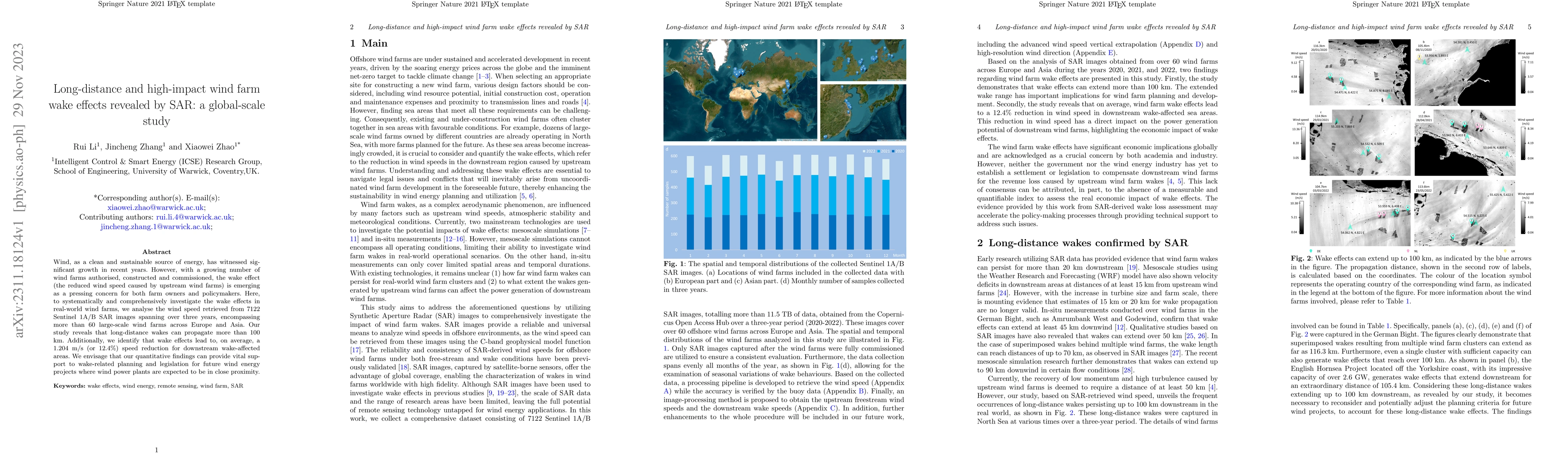 Thumbnail for Long-distance and high-impact wind farm wake effects revealed by SAR: a
  global-scale study