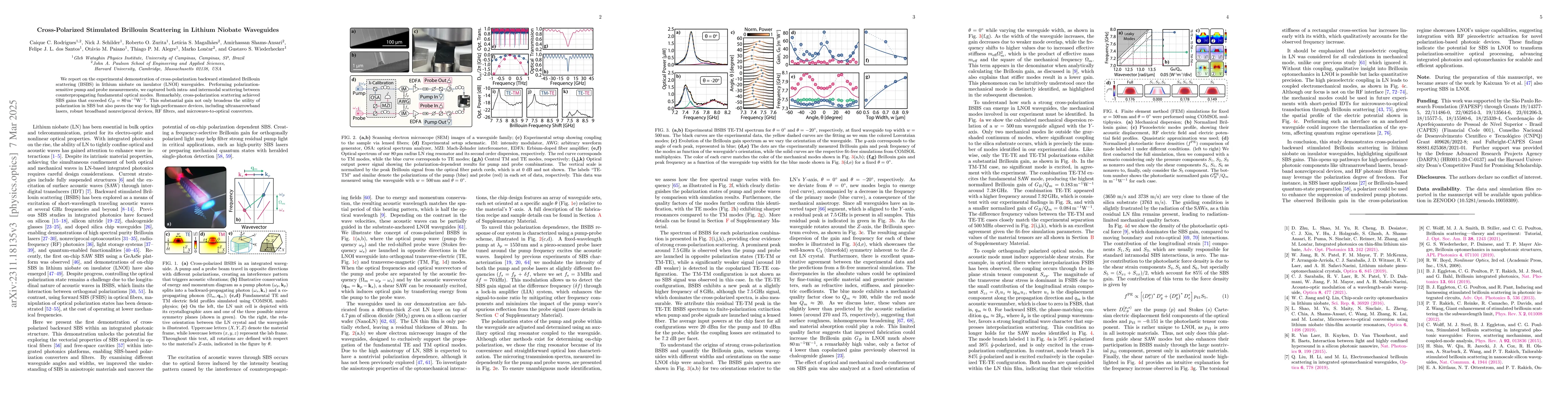 Thumbnail for On-Chip Backward Stimulated Brillouin Scattering in Lithium Niobate
  Waveguides