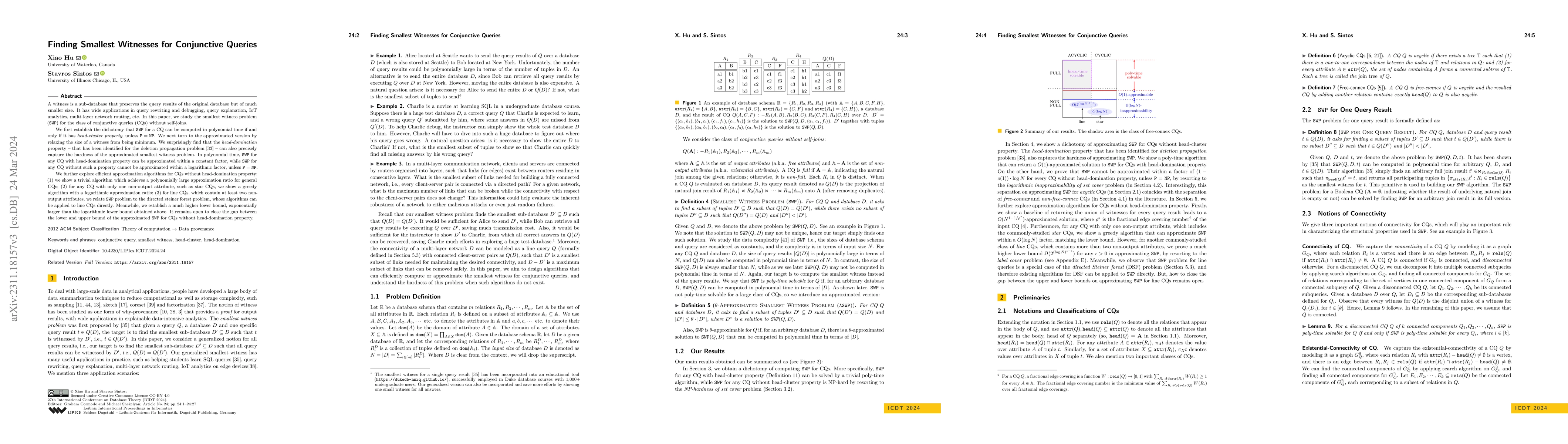 Thumbnail for Finding Smallest Witnesses for Conjunctive Queries