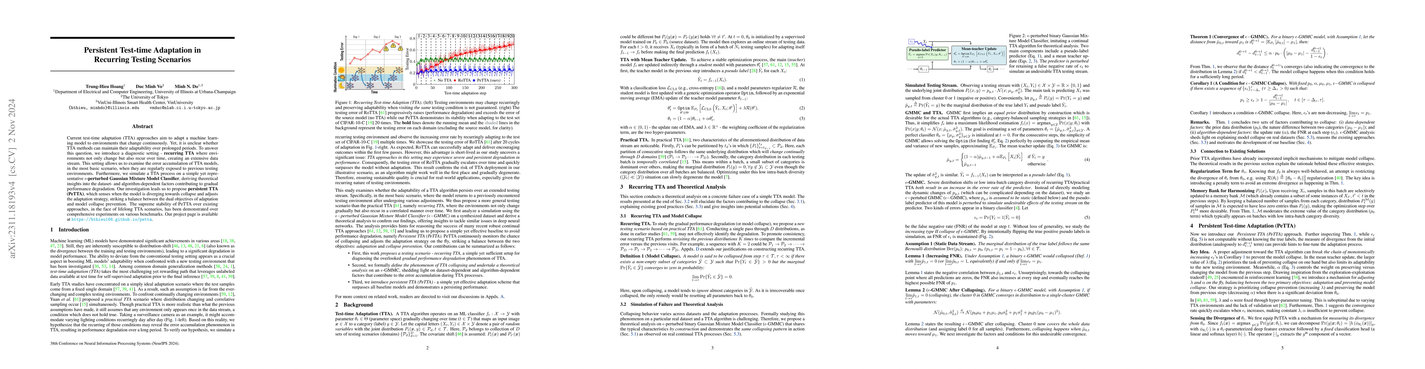 Thumbnail for Persistent Test-time Adaptation in Episodic Testing Scenarios