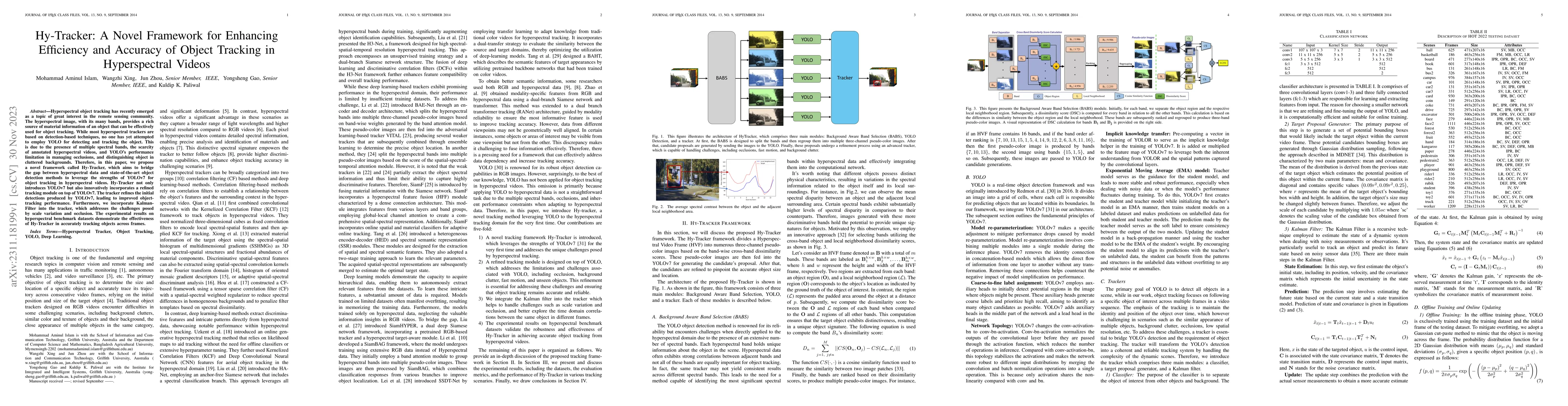 Thumbnail for Hy-Tracker: A Novel Framework for Enhancing Efficiency and Accuracy of
  Object Tracking in Hyperspectral Videos