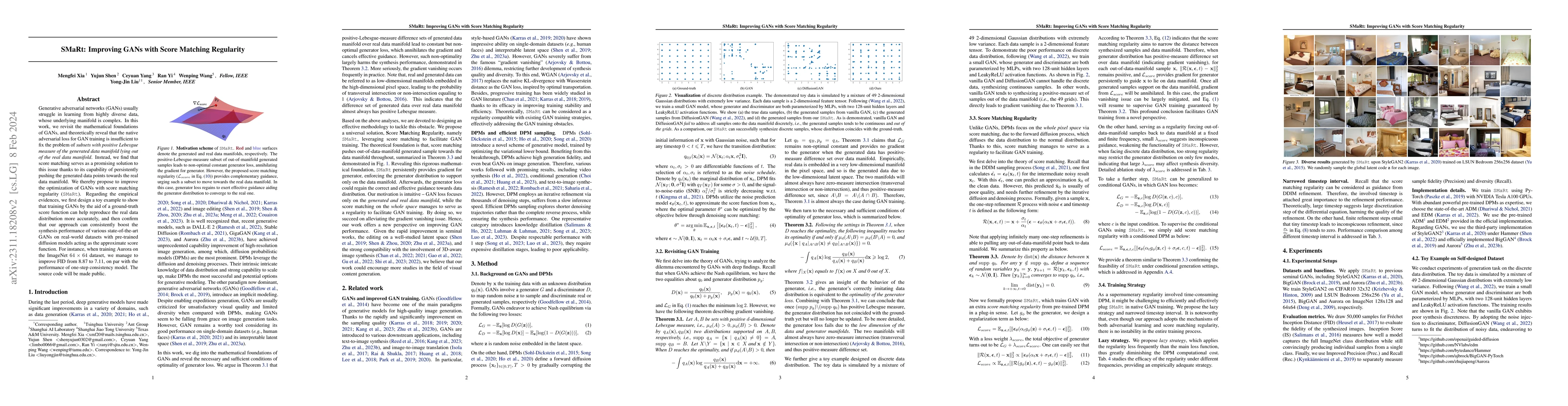Thumbnail for SMaRt: Improving GANs with Score Matching Regularity