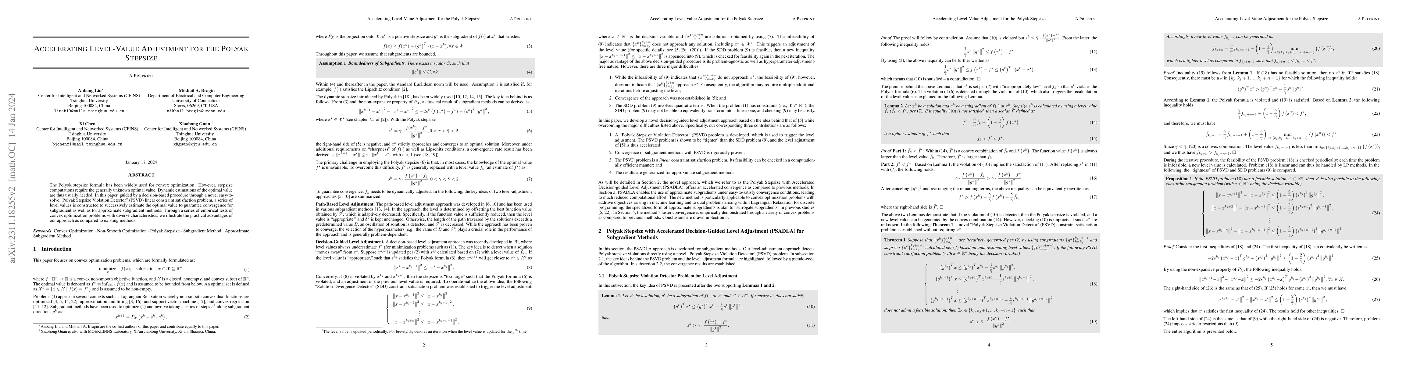 Thumbnail for Accelerating Level-Value Adjustment for the Polyak Stepsize