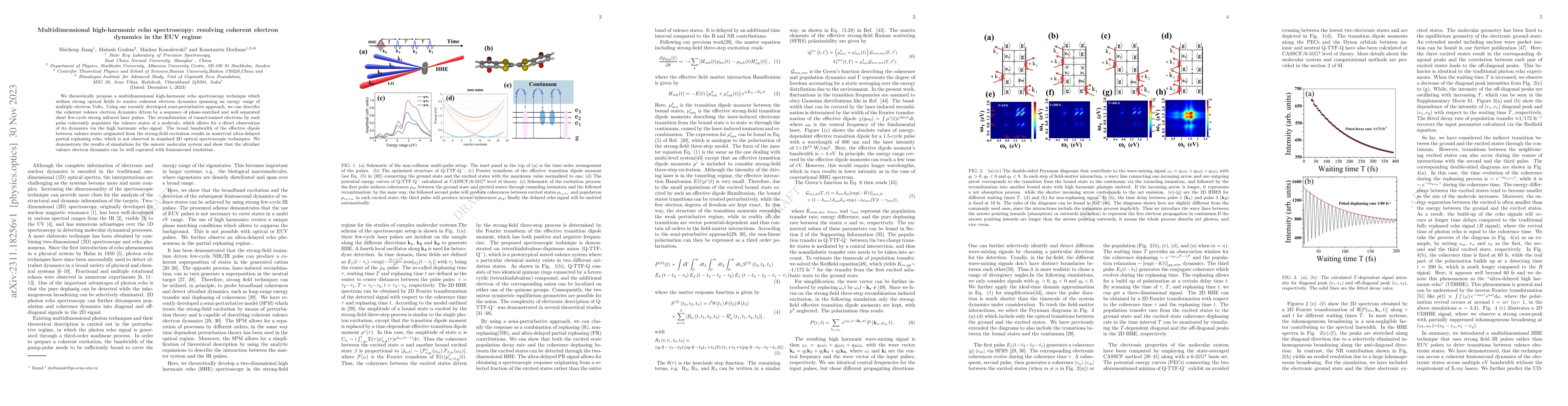 Thumbnail for Multidimensional high-harmonic echo spectroscopy: resolving coherent
  electron dynamics in the EUV regime
