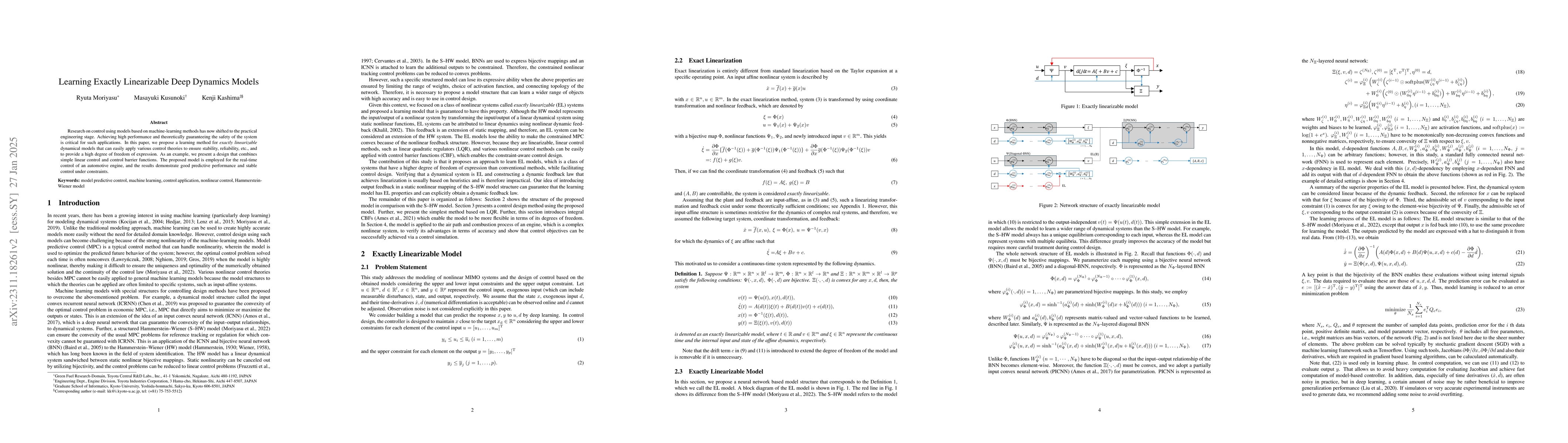 Thumbnail for Learning Exactly Linearizable Deep Dynamics Models