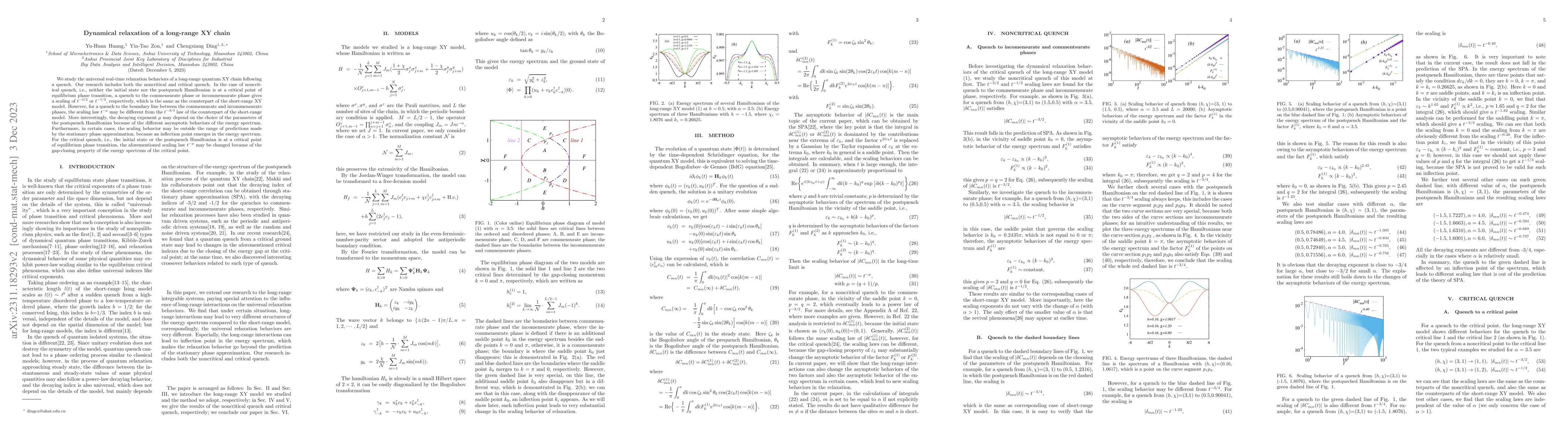 Thumbnail for Dynamical relaxation of a long-range XY chain