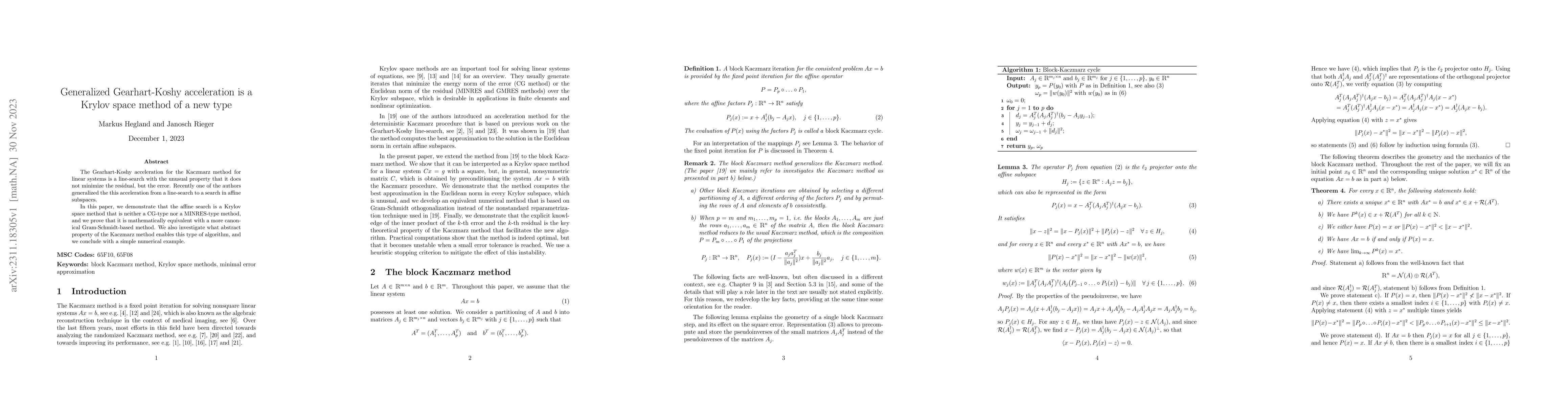 Thumbnail for Generalized Gearhart-Koshy acceleration is a Krylov space method of a
  new type