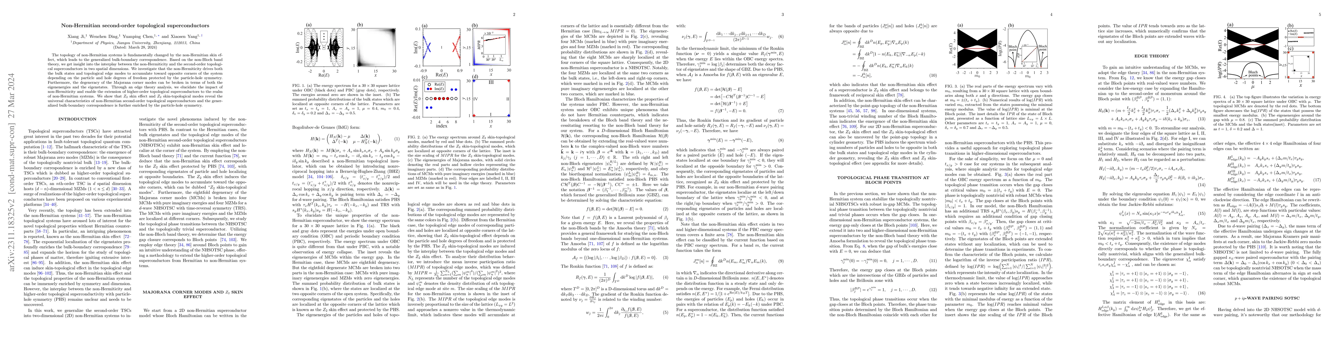 Thumbnail for Non-Hermitian second-order topological superconductors