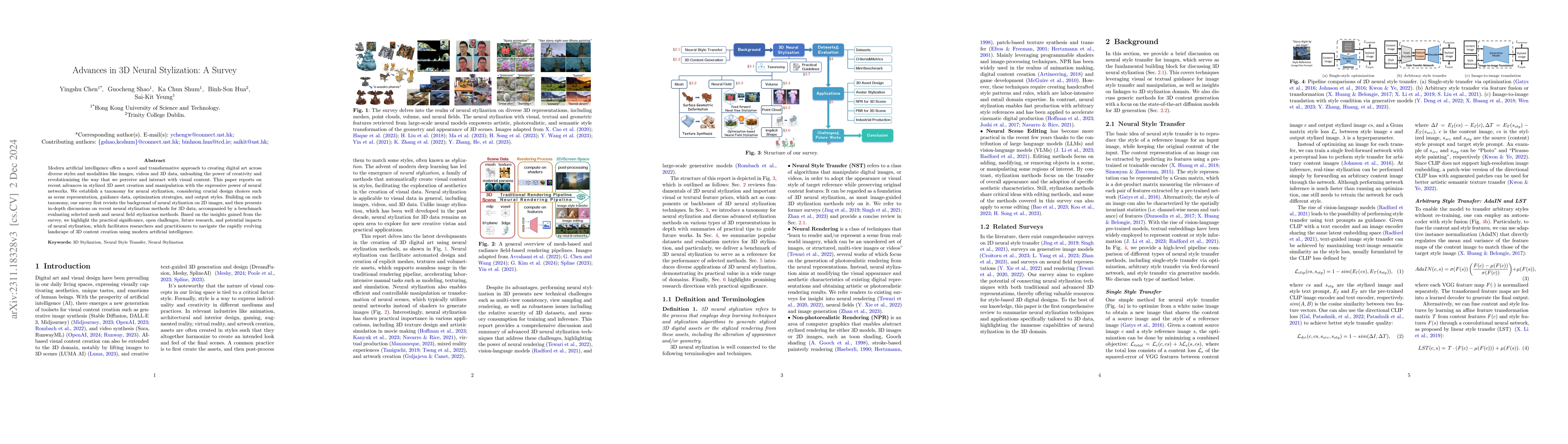 Thumbnail for Advances in 3D Neural Stylization: A Survey