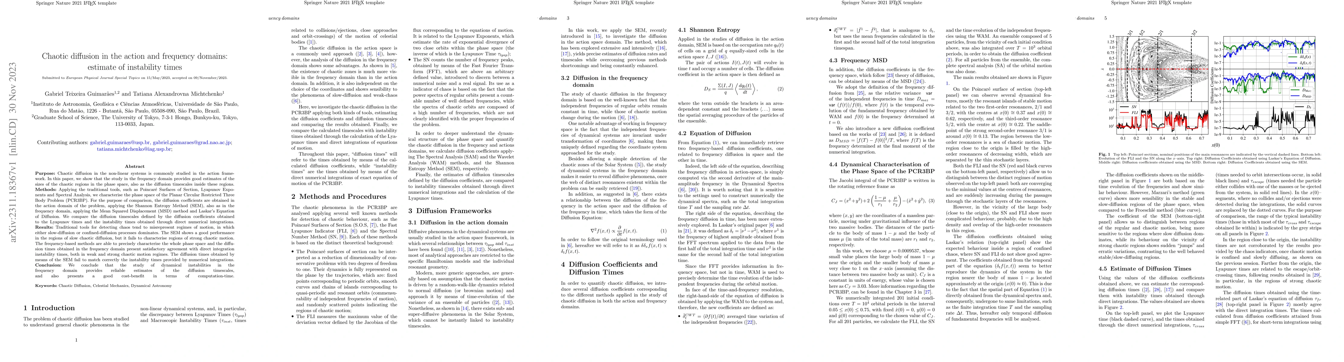 Thumbnail for Chaotic diffusion in the action and frequency domains: estimate of
  instability times