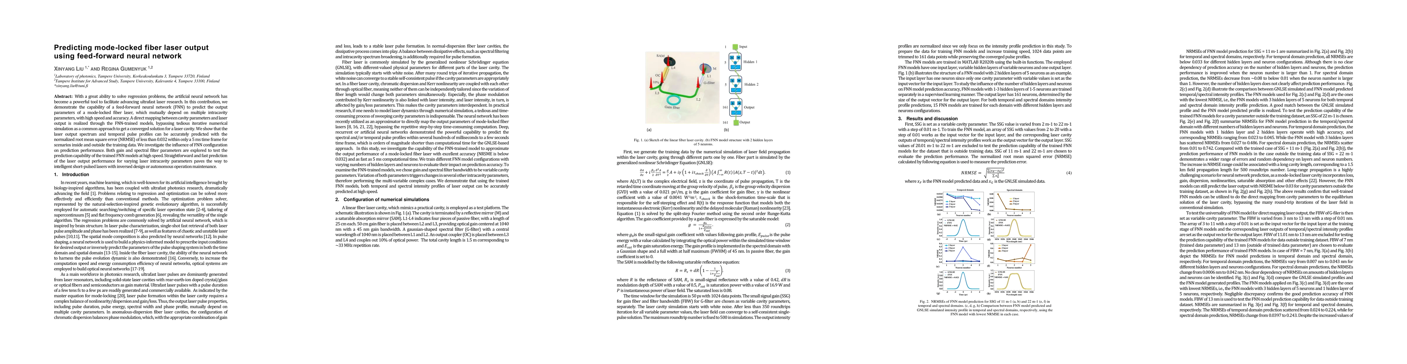 Thumbnail for Predicting mode-locked fiber laser output using feed-forward neural
  network