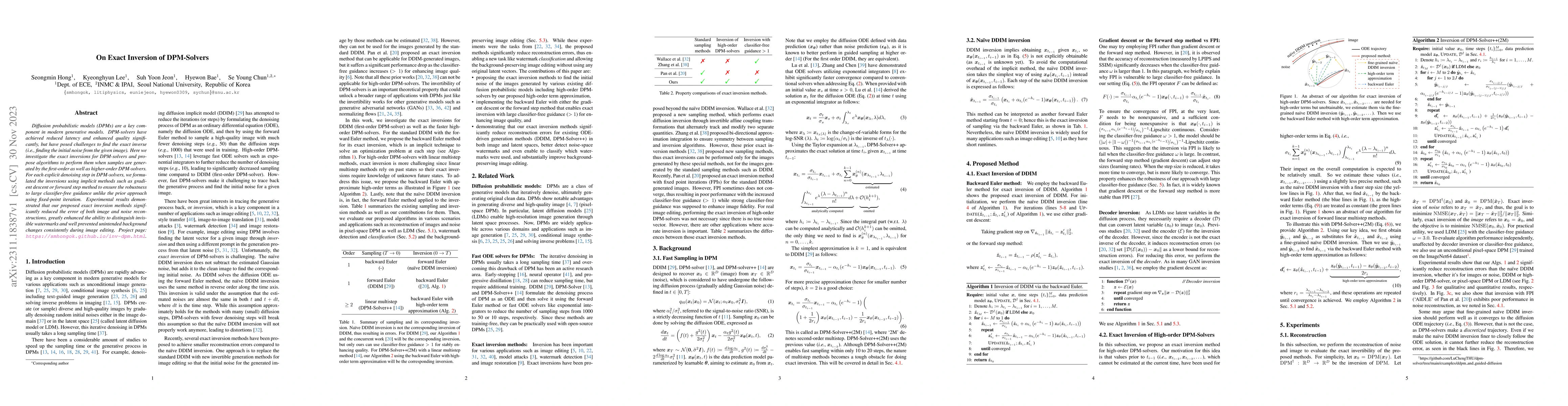 Thumbnail for On Exact Inversion of DPM-Solvers