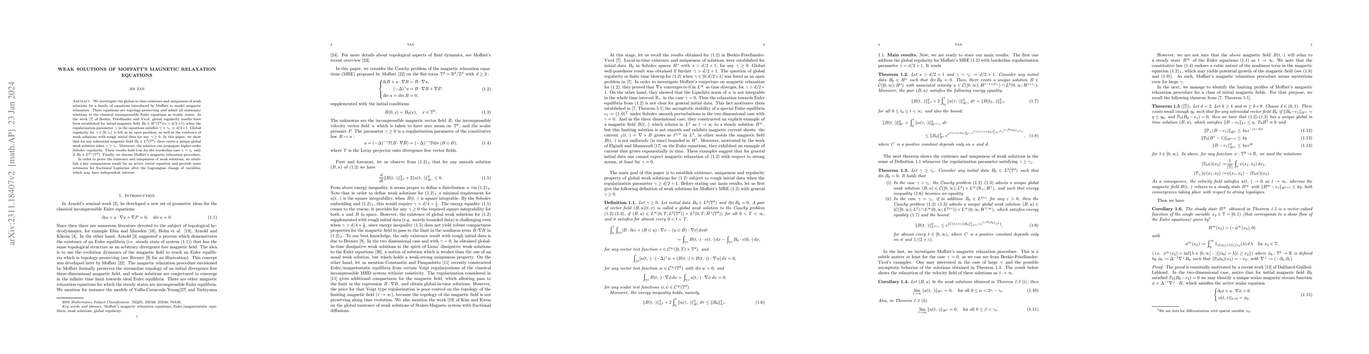 Thumbnail for Weak solutions of Moffatt's magnetic relaxation equations