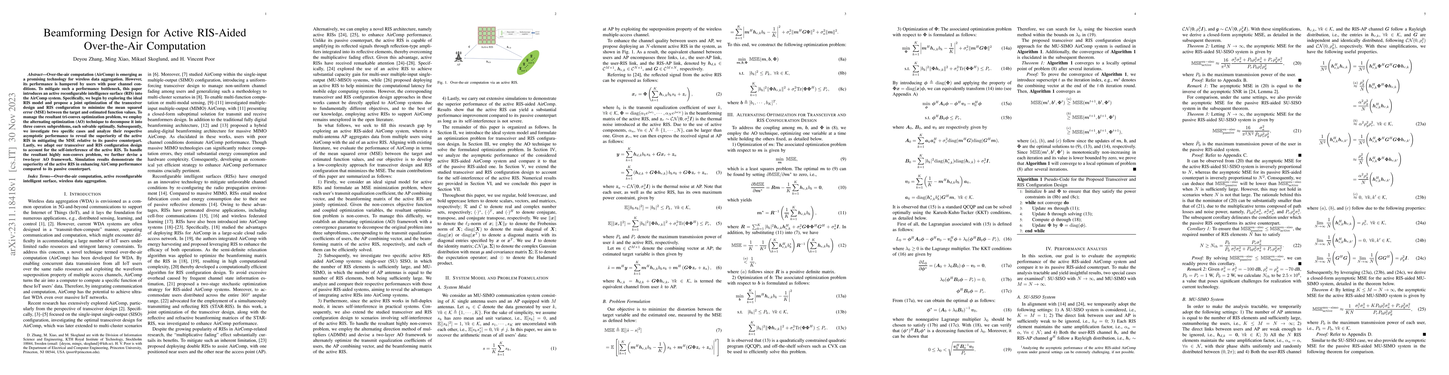 Thumbnail for Beamforming Design for Active RIS-Aided Over-the-Air Computation