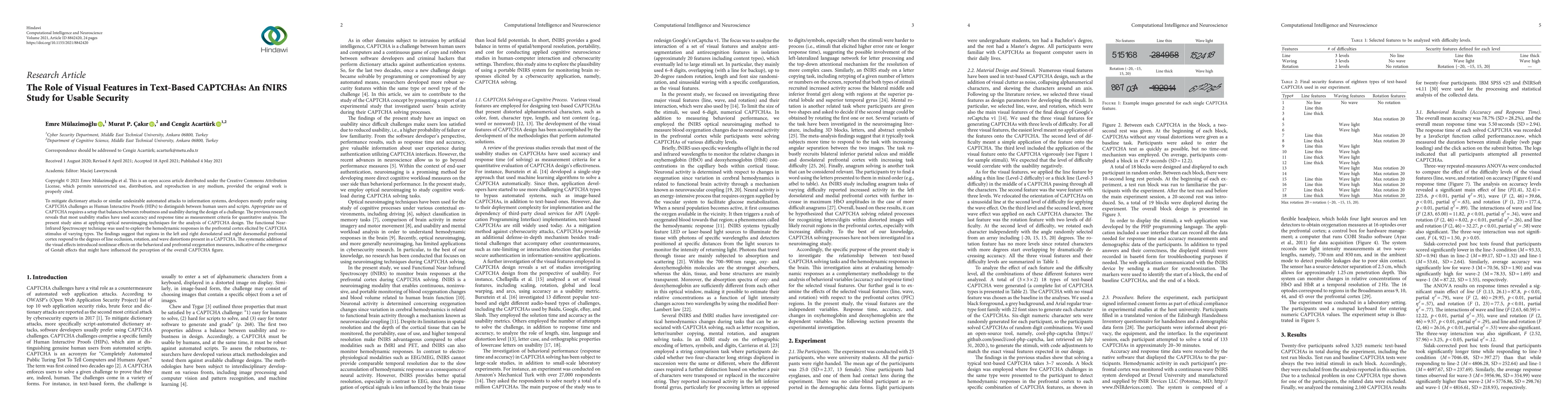 Thumbnail for The Role of Visual Features in Text-Based CAPTCHAs: An fNIRS Study for
  Usable Security