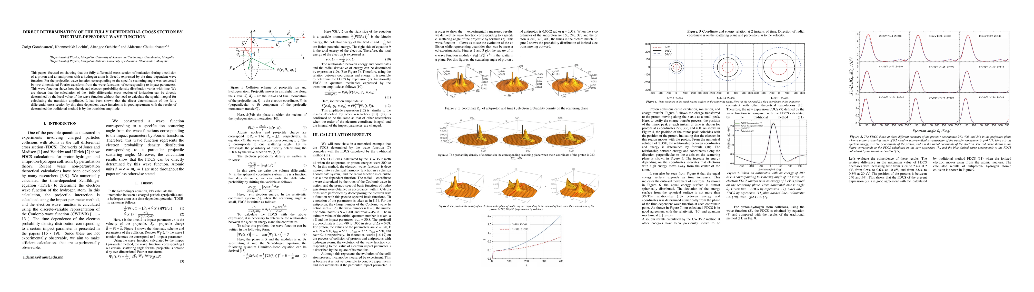 Thumbnail for Direct determination of the fully differential cross section by the
  time-dependent wave function