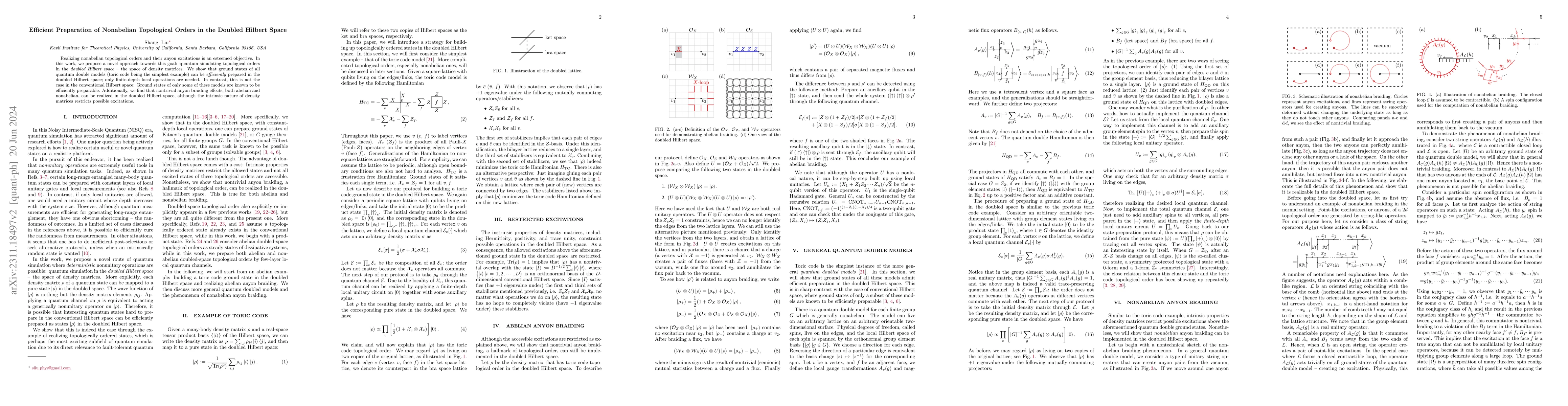 Thumbnail for Efficient Preparation of Nonabelian Topological Orders in the Doubled
  Hilbert Space