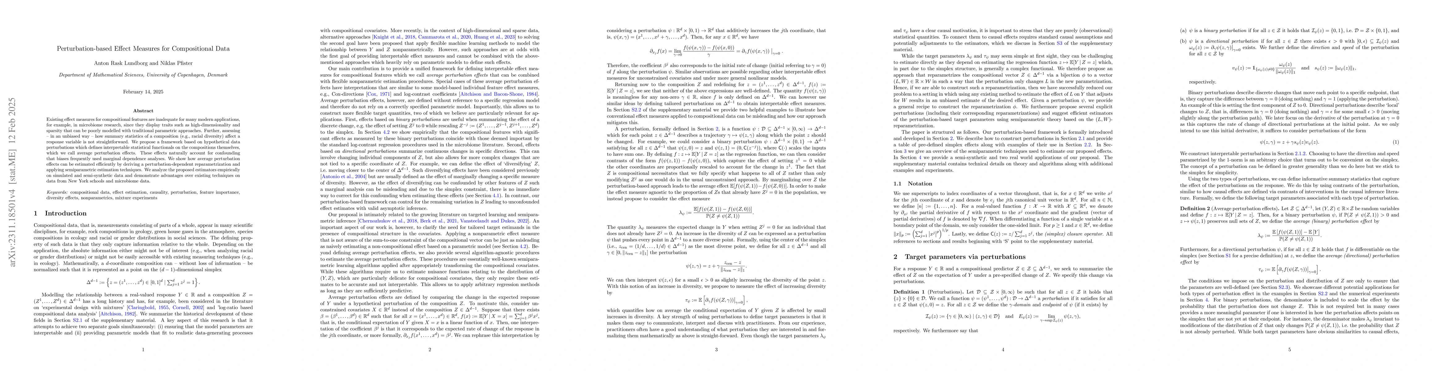 Thumbnail for Perturbation-based Effect Measures for Compositional Data