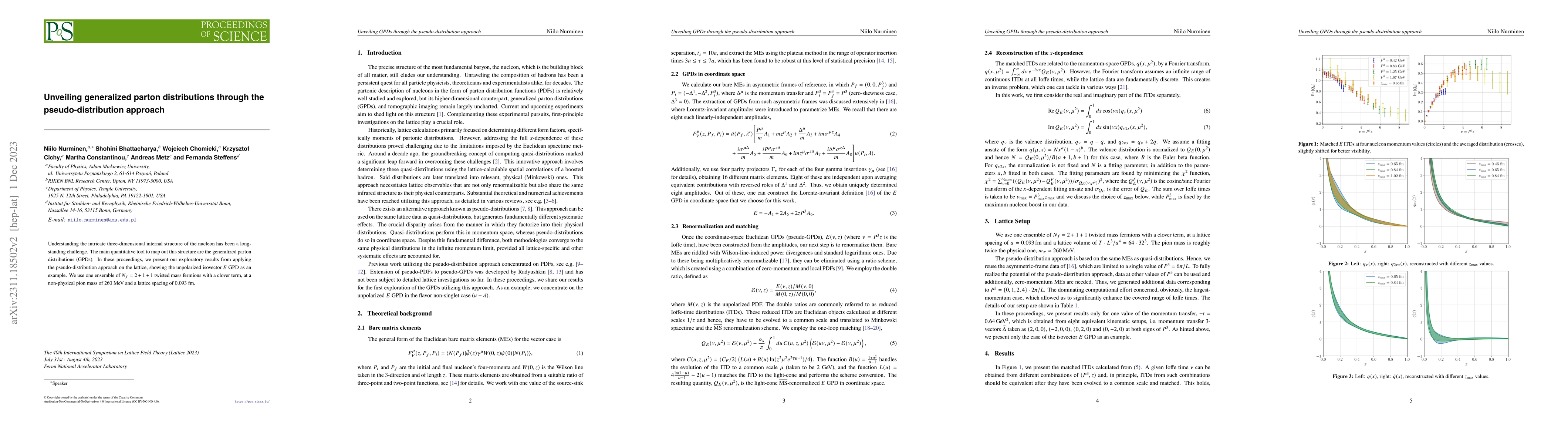 Thumbnail for Unveiling generalized parton distributions through the
  pseudo-distribution approach
