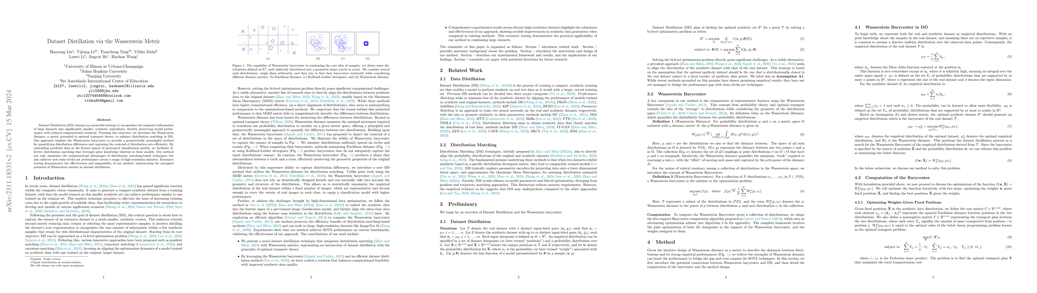 Thumbnail for Dataset Distillation via the Wasserstein Metric