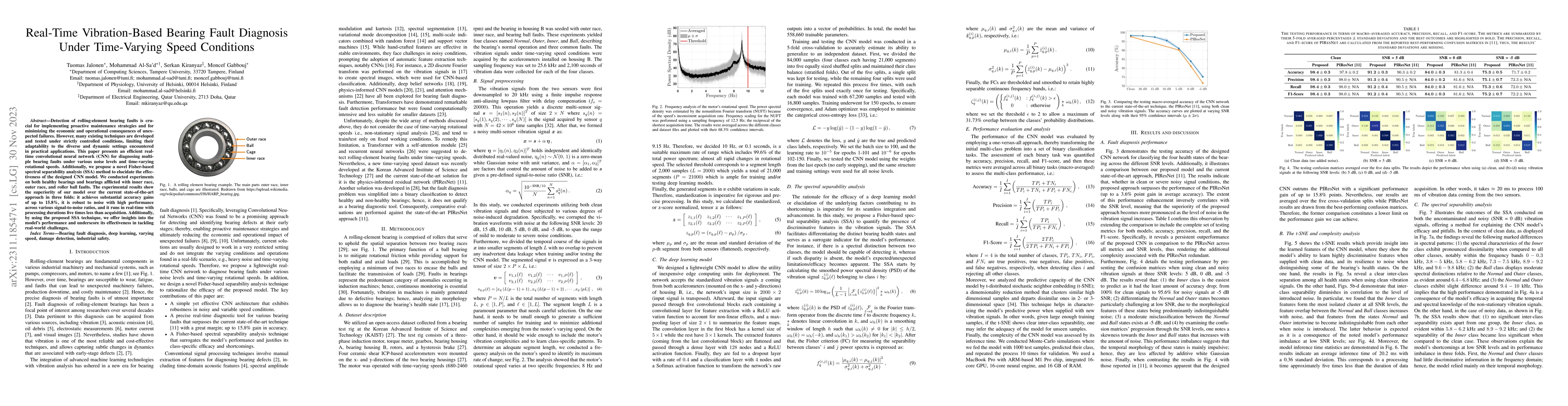 Thumbnail for Real-Time Vibration-Based Bearing Fault Diagnosis Under Time-Varying
  Speed Conditions