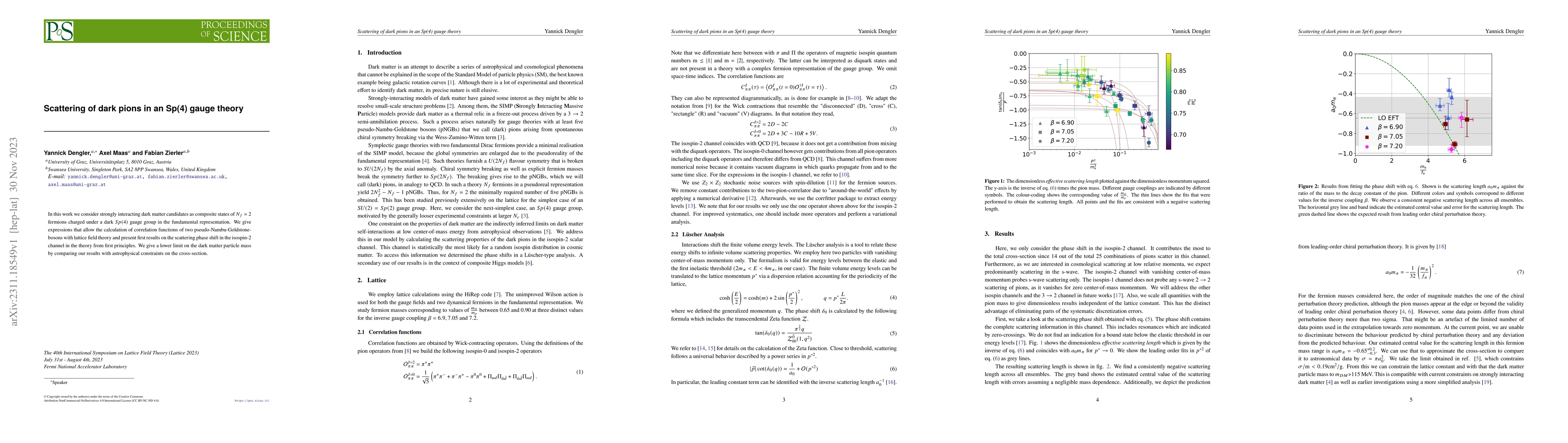 Thumbnail for Scattering of dark pions in an Sp(4) gauge theory