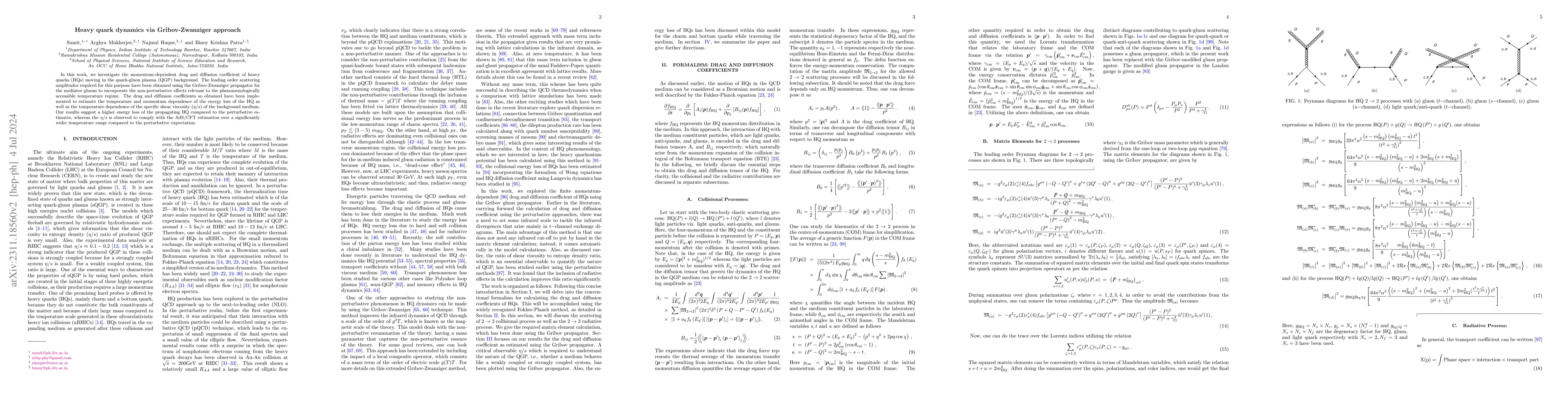 Thumbnail for Heavy quark dynamics via Gribov-Zwanziger approach