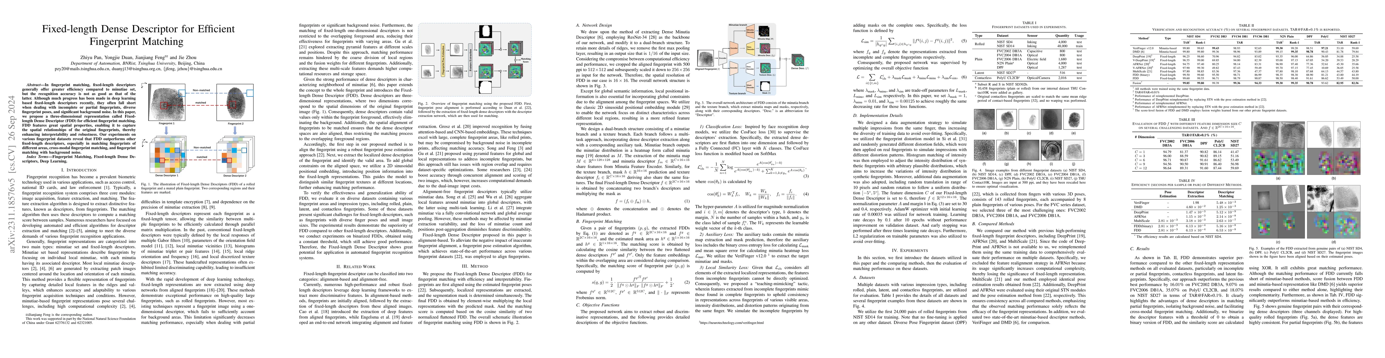 Thumbnail for Fixed-length Dense Descriptor for Efficient Fingerprint Matching