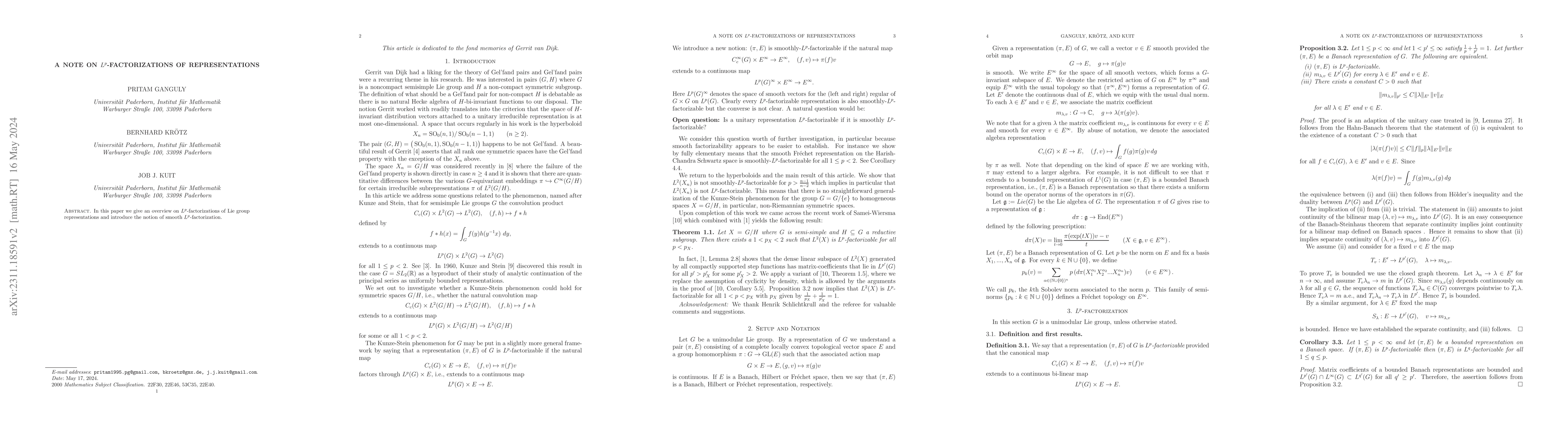 Thumbnail for A note on $L^p$-factorizations of representations