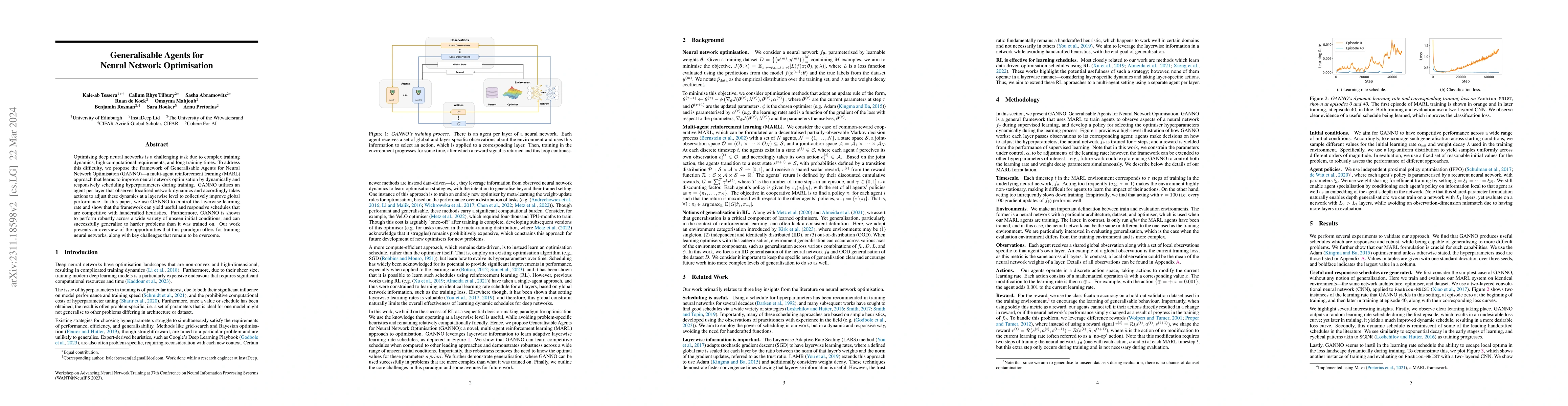 Thumbnail for Generalisable Agents for Neural Network Optimisation