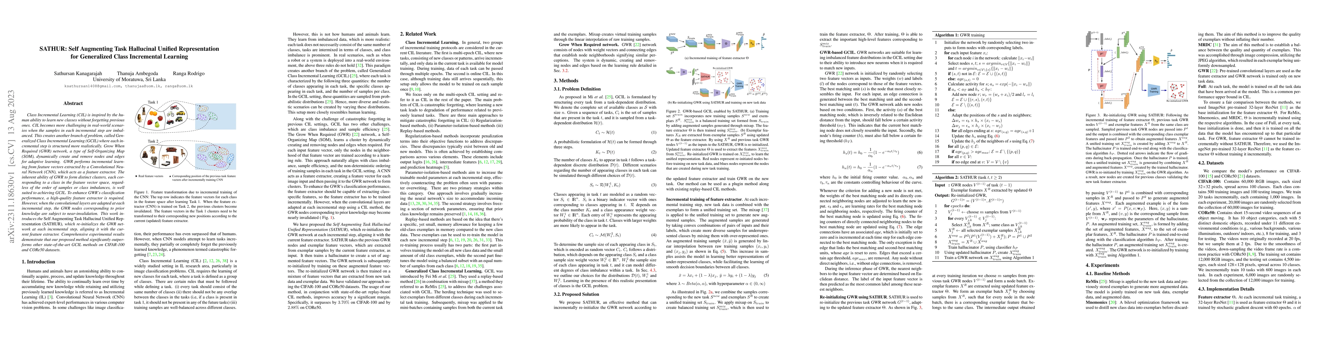 Thumbnail for SATHUR: Self Augmenting Task Hallucinal Unified Representation for
  Generalized Class Incremental Learning