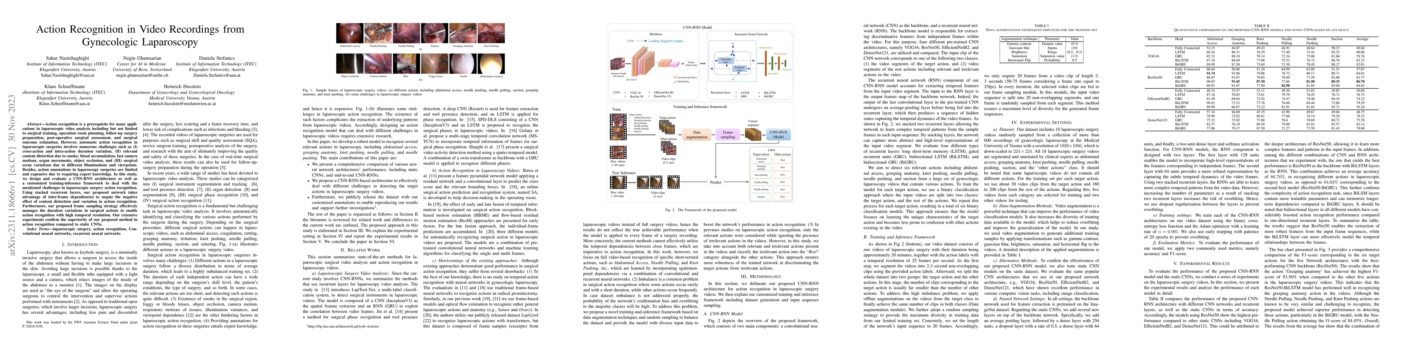 Thumbnail for Action Recognition in Video Recordings from Gynecologic Laparoscopy