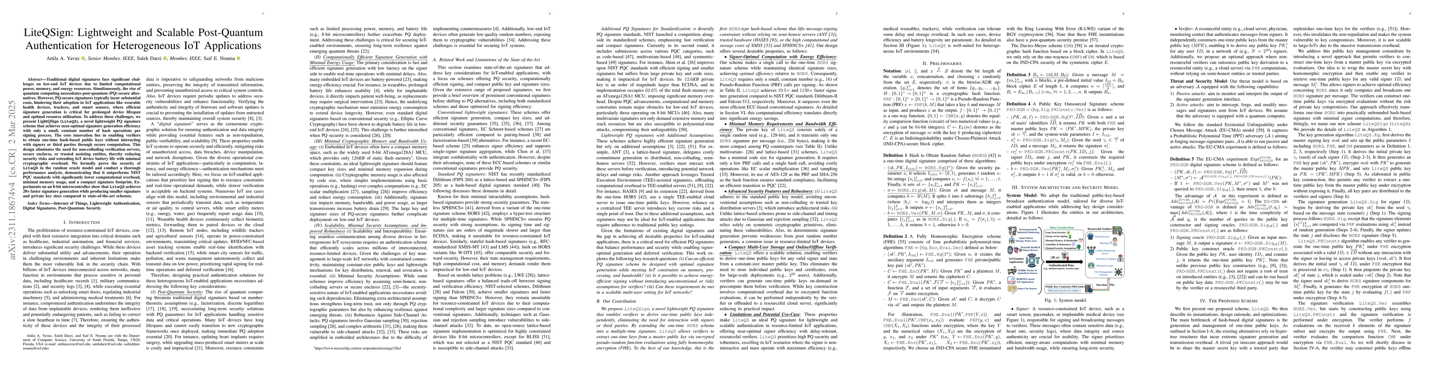 Thumbnail for Lightweight and Scalable Post-Quantum Authentication for Medical
  Internet of Things