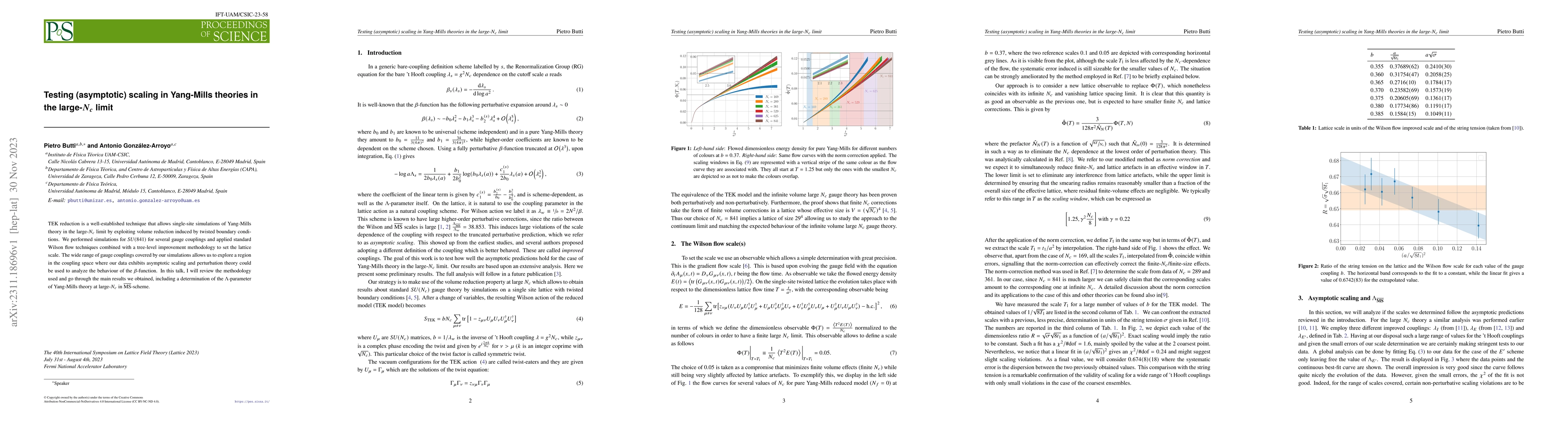 Thumbnail for Testing (asymptotic) scaling in Yang-Mills theories in the large-$N_c$
  limit