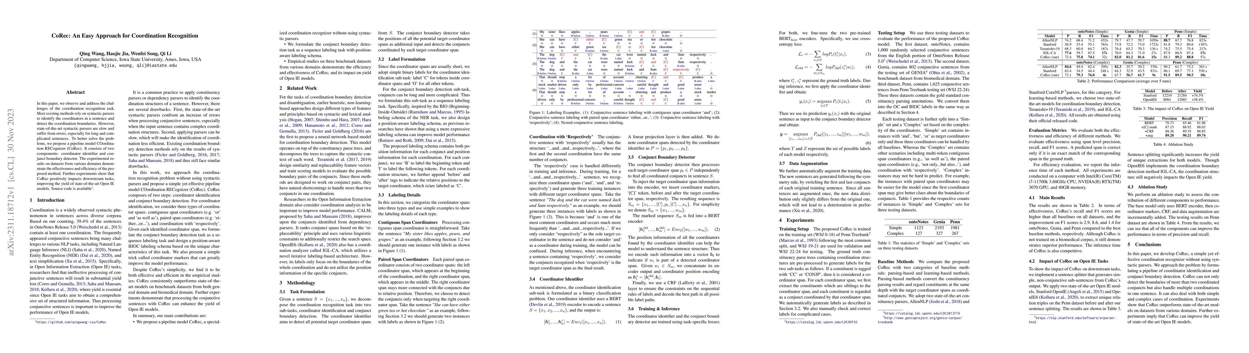 Thumbnail for CoRec: An Easy Approach for Coordination Recognition