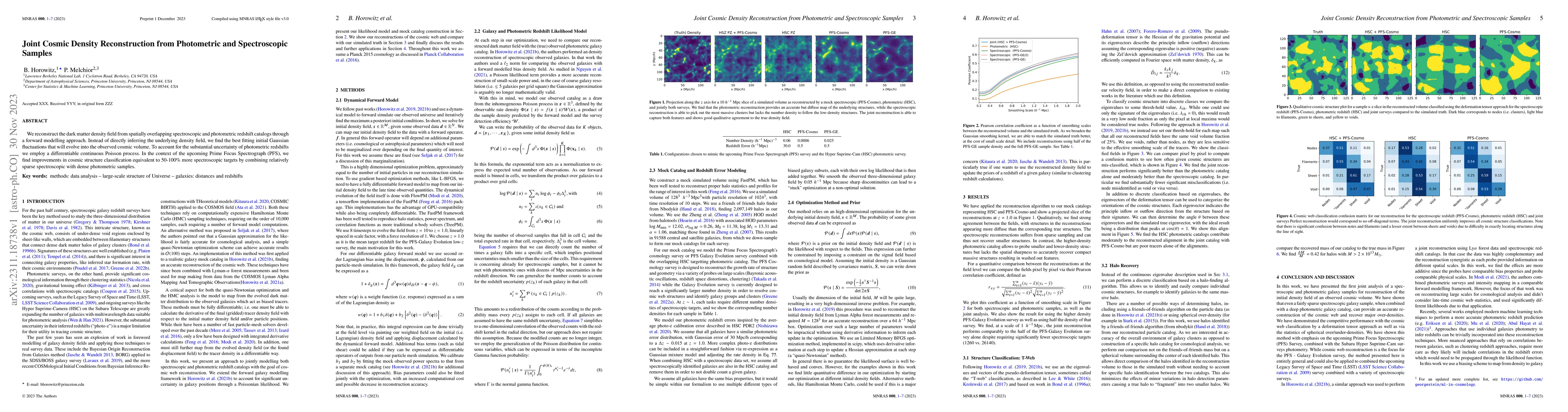 Thumbnail for Joint Cosmic Density Reconstruction from Photometric and Spectroscopic
  Samples