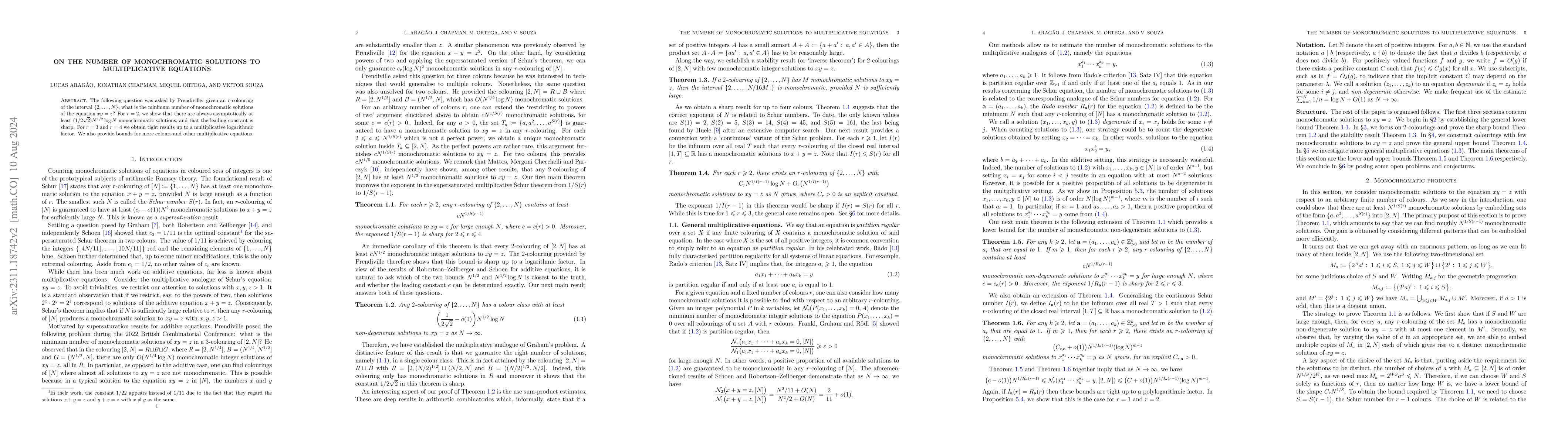 Thumbnail for On the number of monochromatic solutions to multiplicative equations