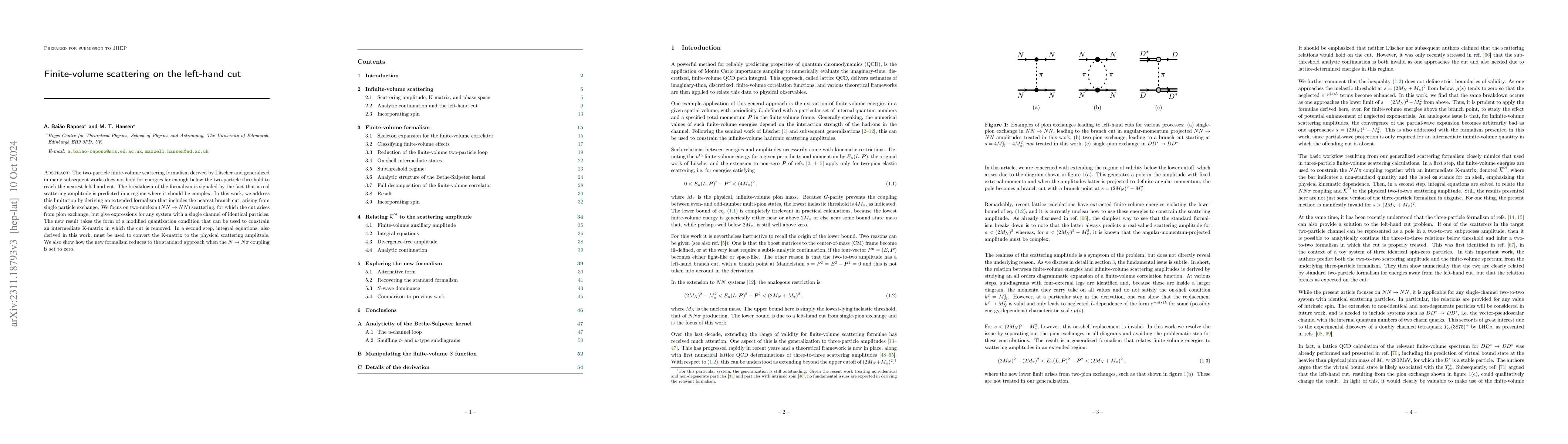 Thumbnail for Finite-volume scattering on the left-hand cut