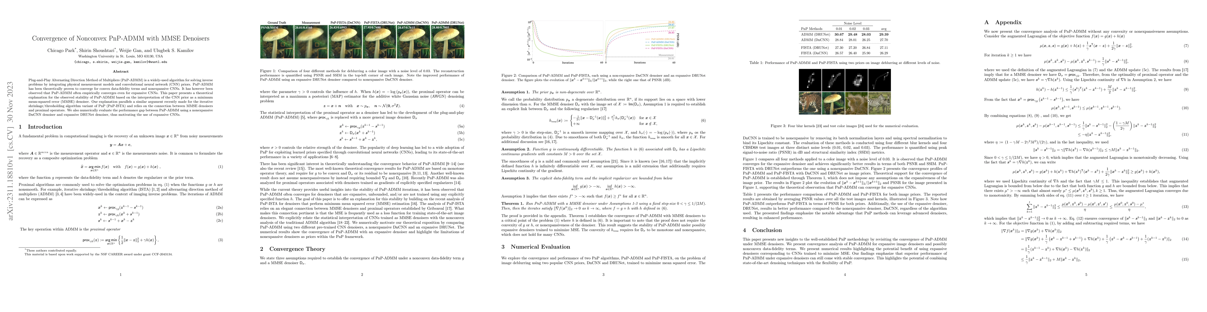 Thumbnail for Convergence of Nonconvex PnP-ADMM with MMSE Denoisers