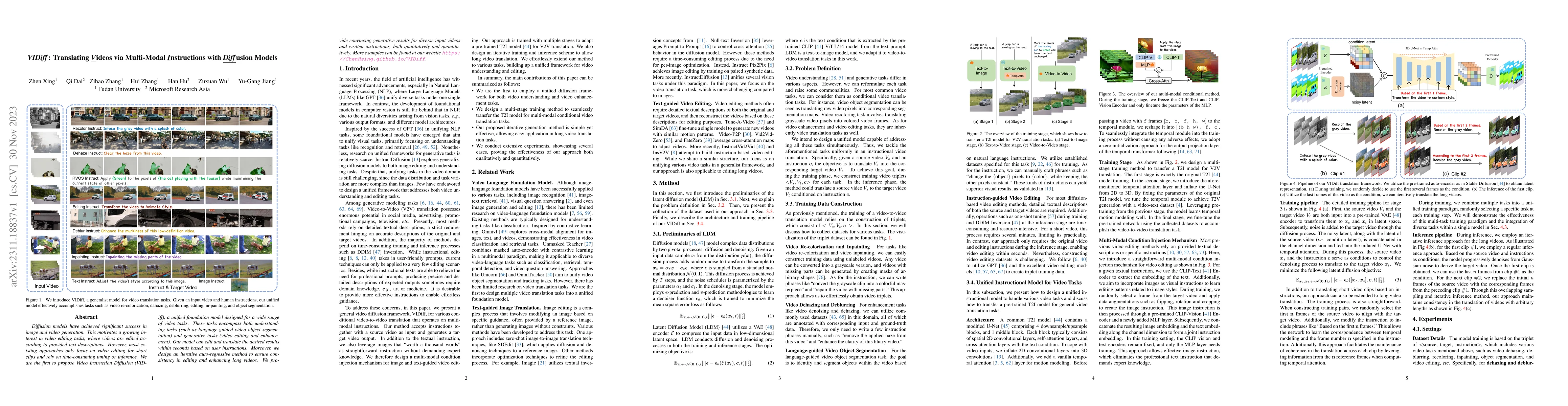 Thumbnail for VIDiff: Translating Videos via Multi-Modal Instructions with Diffusion
  Models