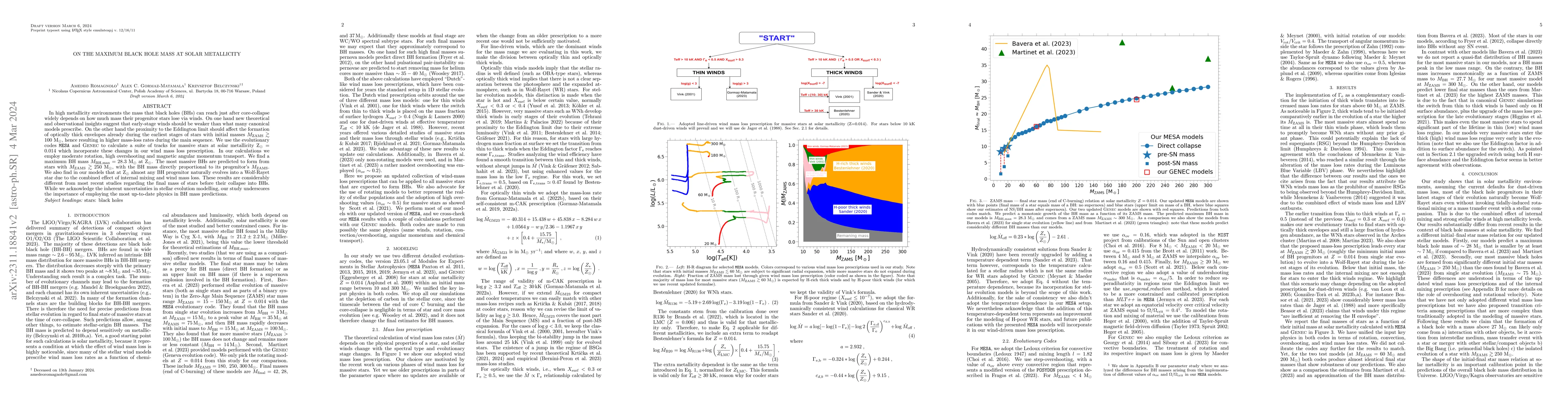 Thumbnail for On the maximum black hole mass at solar metallicity