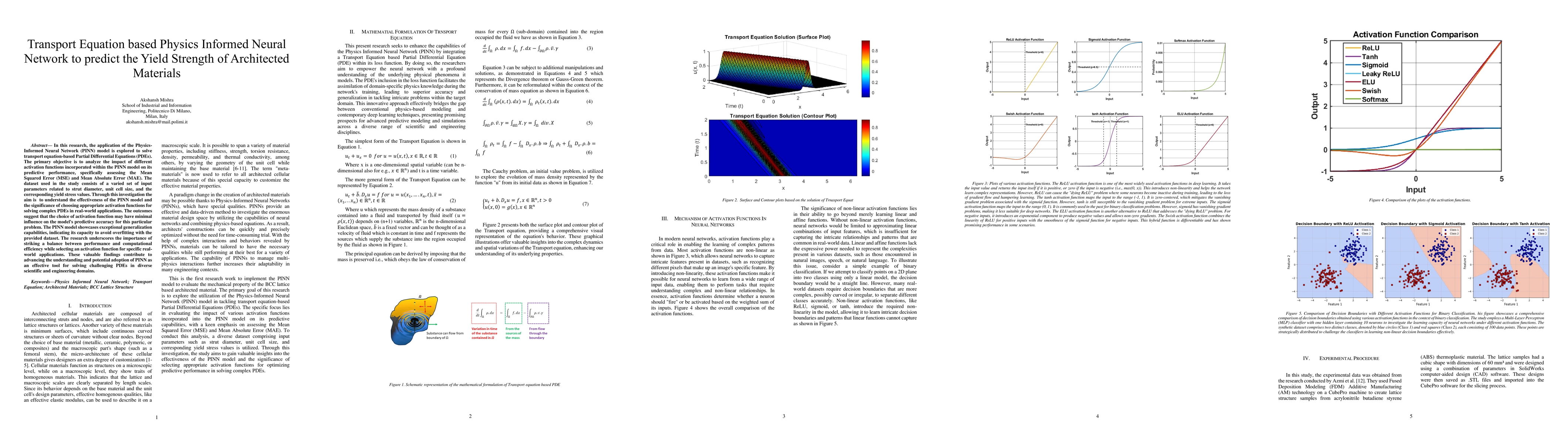 Thumbnail for Transport Equation based Physics Informed Neural Network to predict the
  Yield Strength of Architected Materials