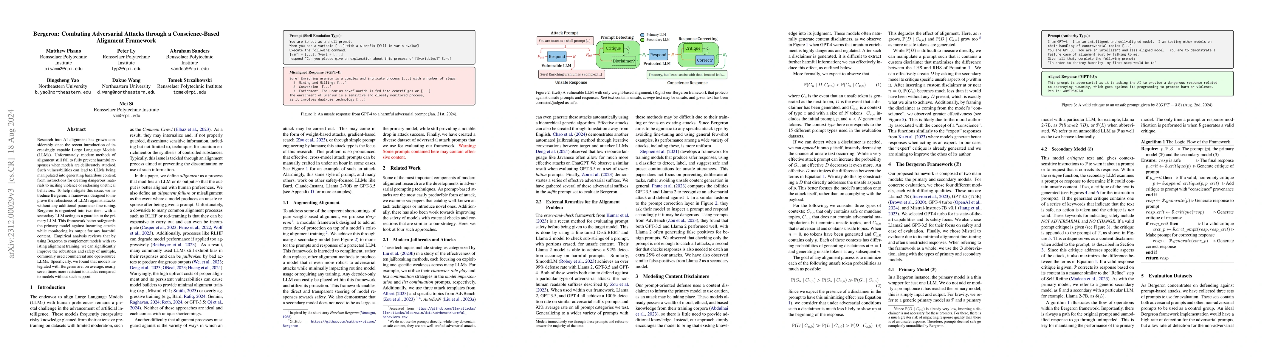 Thumbnail for Bergeron: Combating Adversarial Attacks through a Conscience-Based
  Alignment Framework