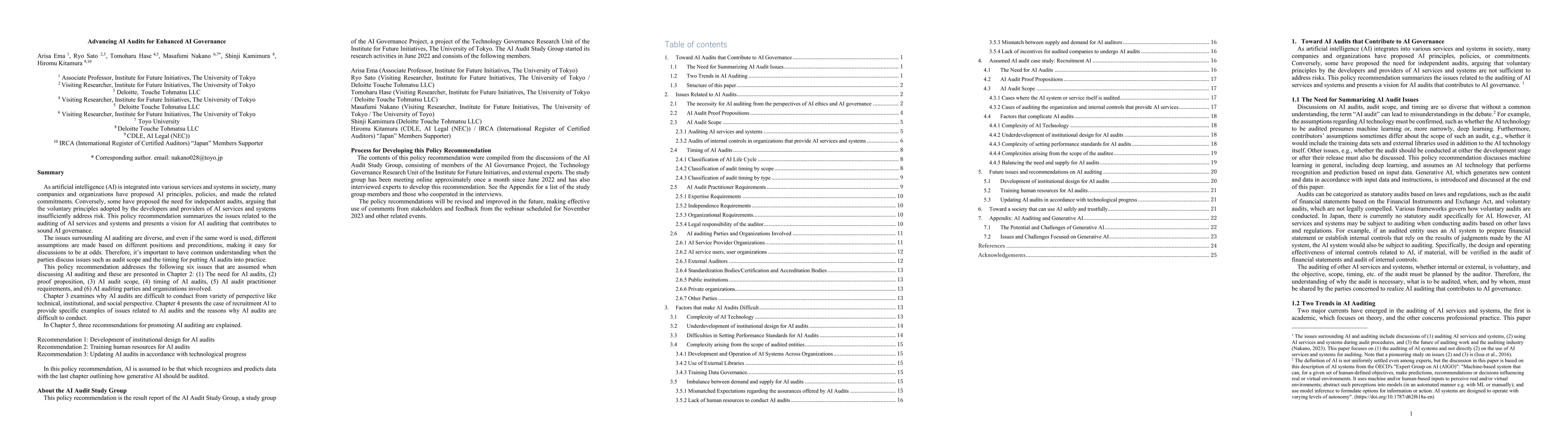 Thumbnail for Advancing AI Audits for Enhanced AI Governance