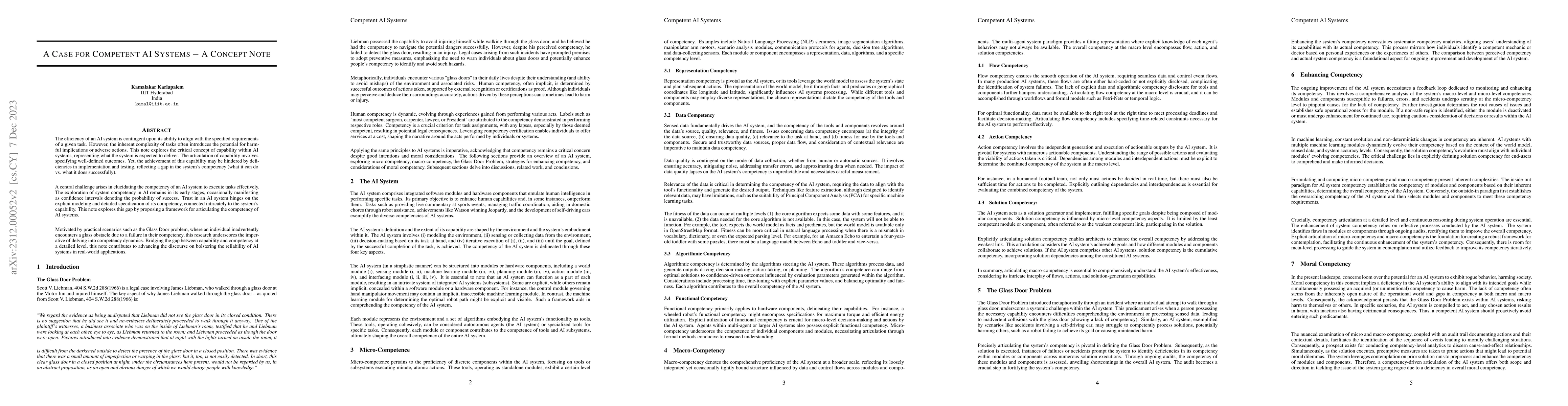 Thumbnail for A Case for Competent AI Systems $-$ A Concept Note