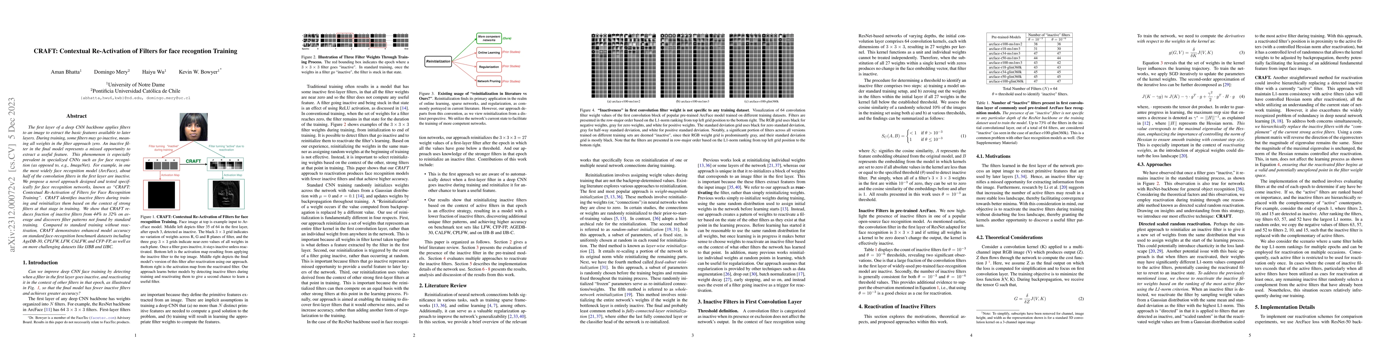 Thumbnail for CRAFT: Contextual Re-Activation of Filters for face recognition Training