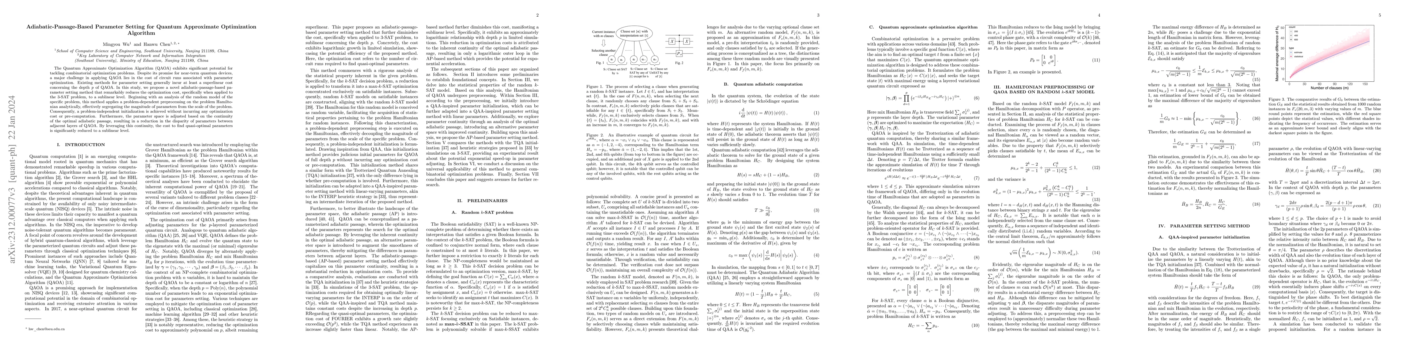 Thumbnail for Adiabatic-Passage-Based Parameter Setting for Quantum Approximate
  Optimization Algorithm