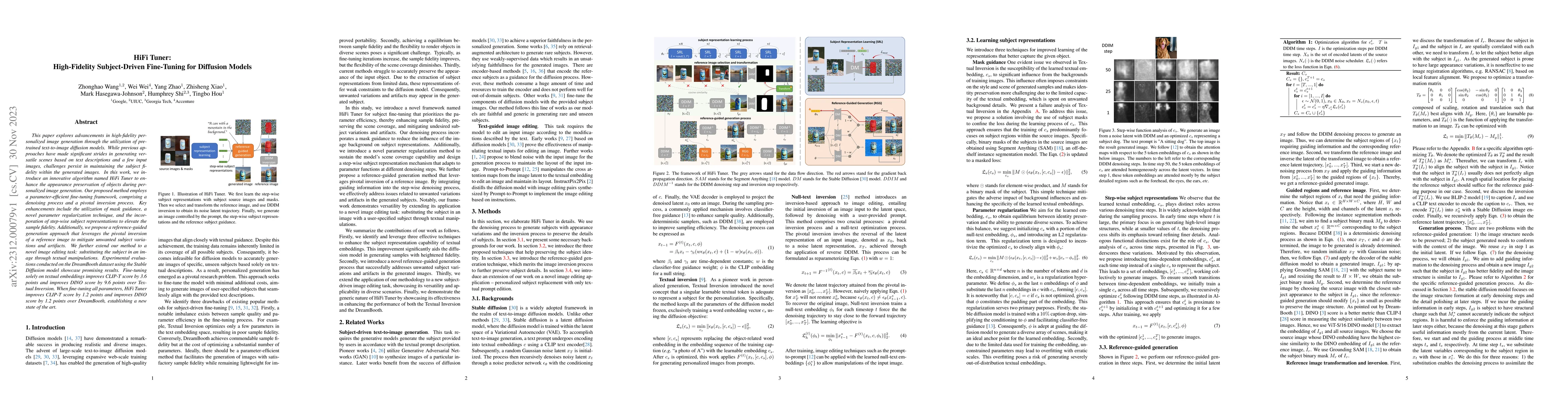 Thumbnail for HiFi Tuner: High-Fidelity Subject-Driven Fine-Tuning for Diffusion
  Models