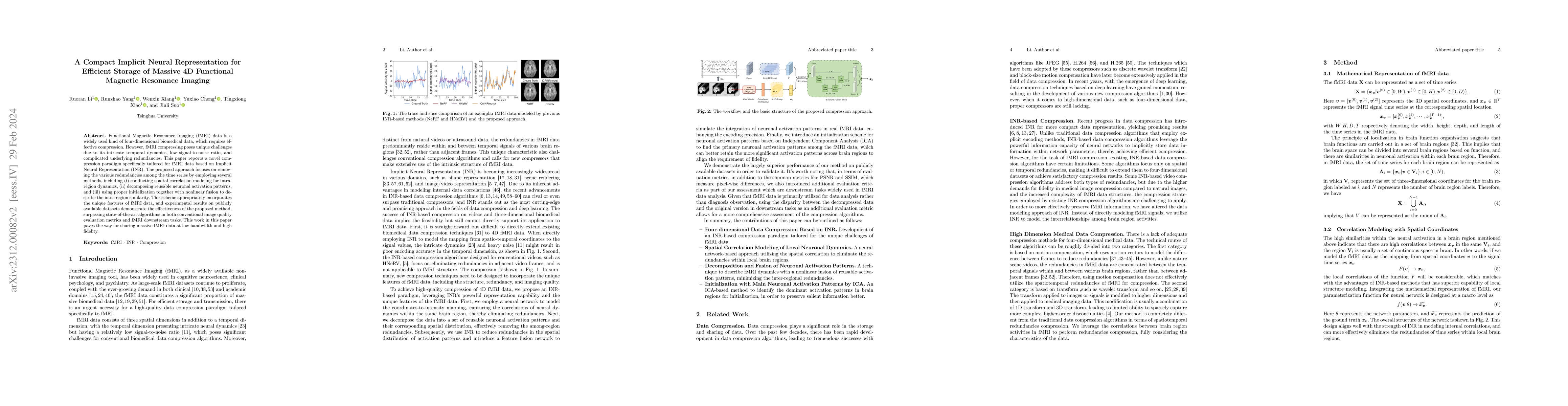 Thumbnail for A Compact Implicit Neural Representation for Efficient Storage of
  Massive 4D Functional Magnetic Resonance Imaging